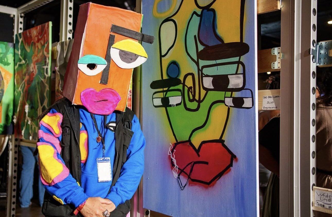 Artist Dev Thomas at Art, Mimosas and Pancakes